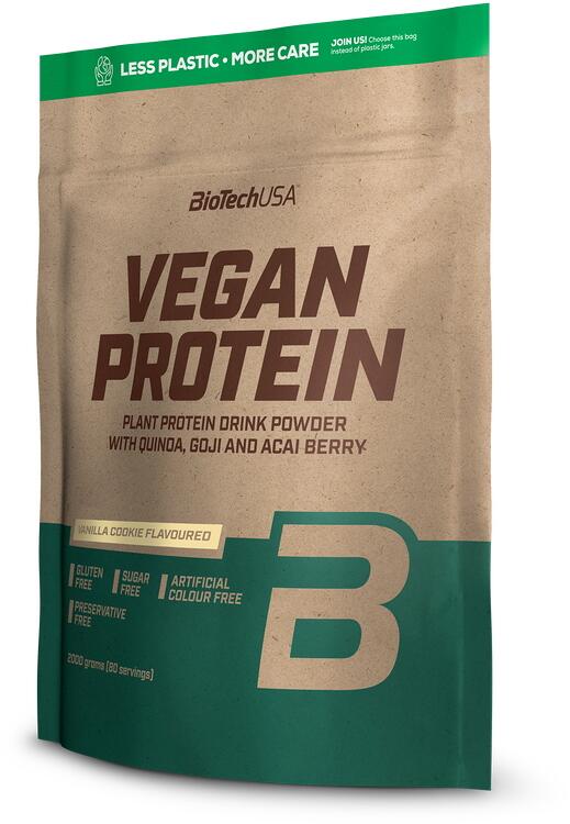 BioTech USA Vegan Protein, 2000 g Beutel, Vanillekuchen