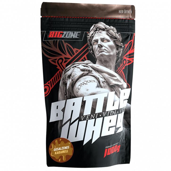 Big Zone Battle Whey, 1000 g Beutel, Gesalzenes Karamell