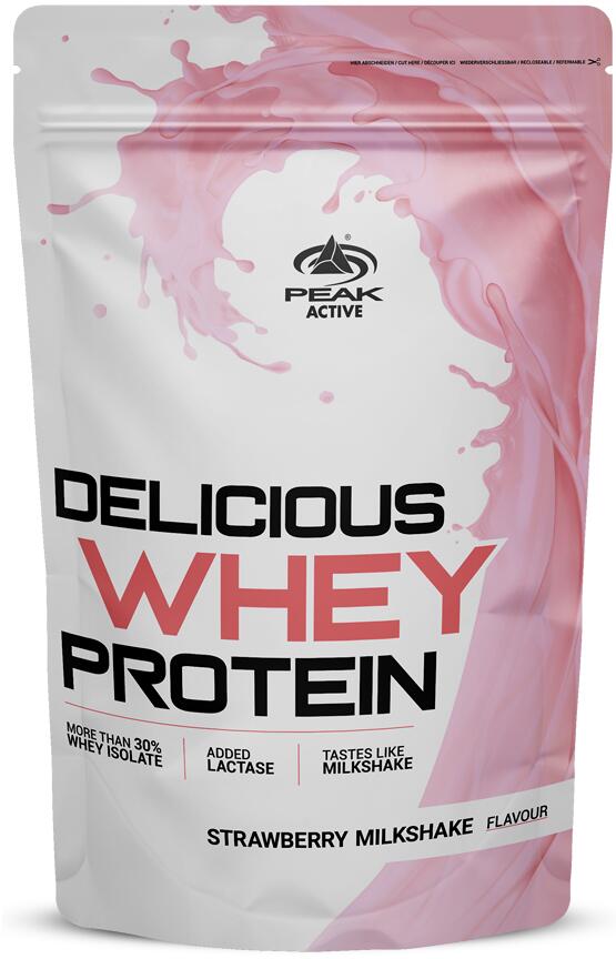 Peak Performance Delicious Whey Protein, 900 g Beutel, Strawberry Milkshake