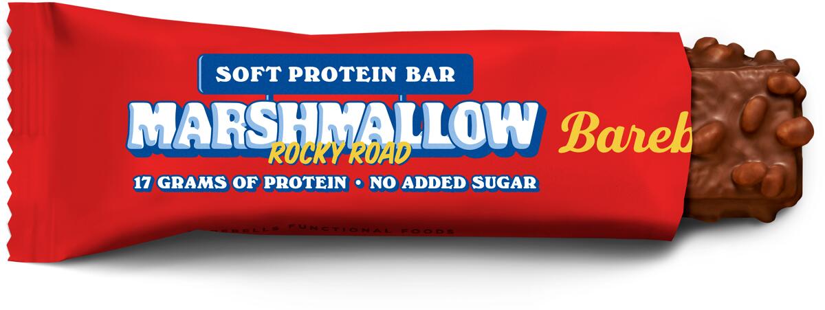 Barebells Soft Protein Bar, 12 x 55 g Riegel, Marshmallow Rocky Road