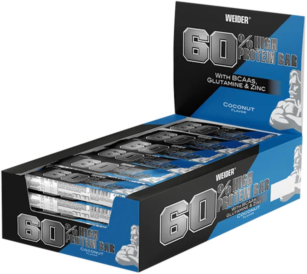 Joe Weider 60% Protein Bar, 24 x 45 g Riegel, Coconut