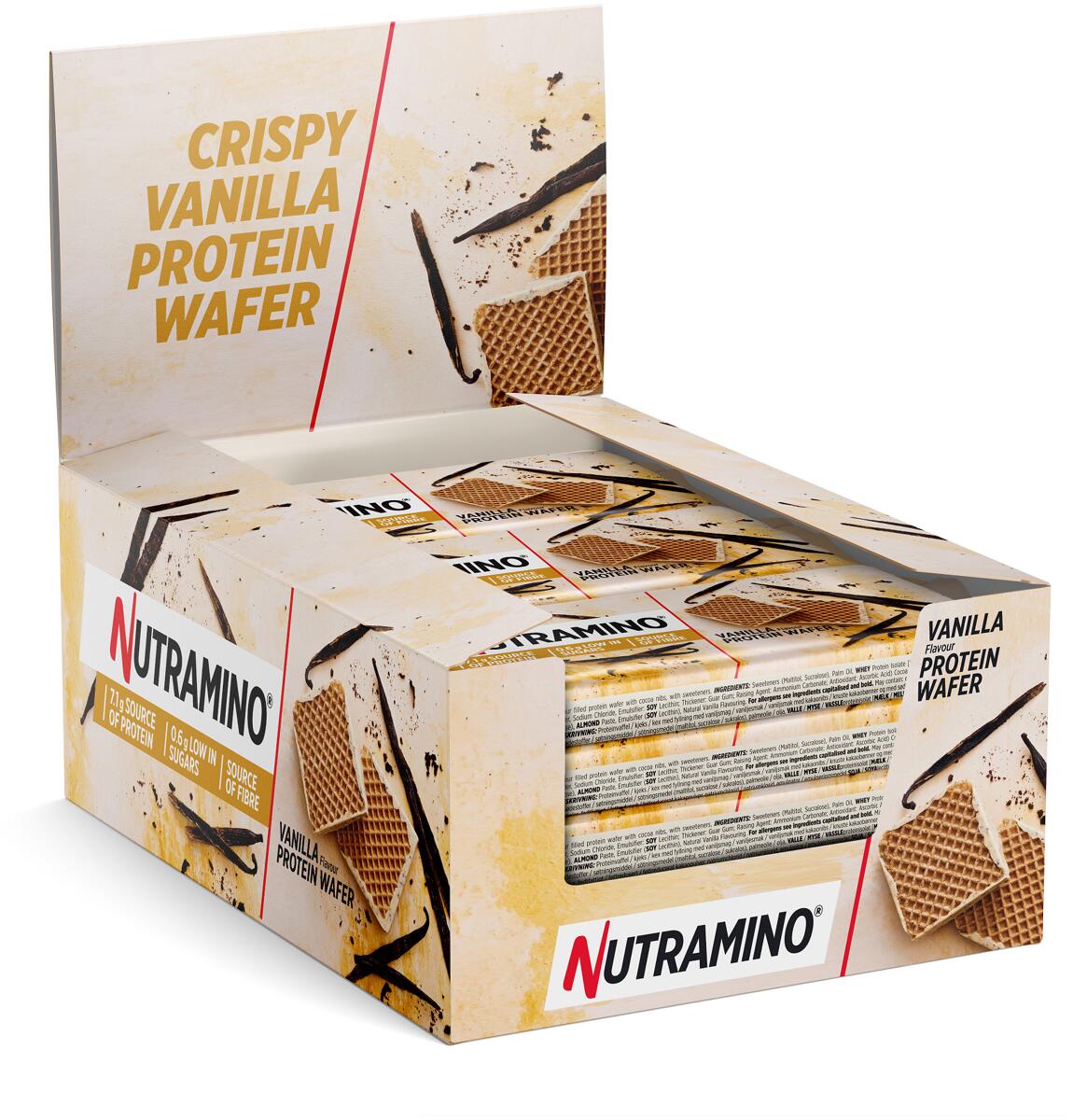 Nutramino Protein Wafer, 12 x 39 g Waferpacks, Vanilla