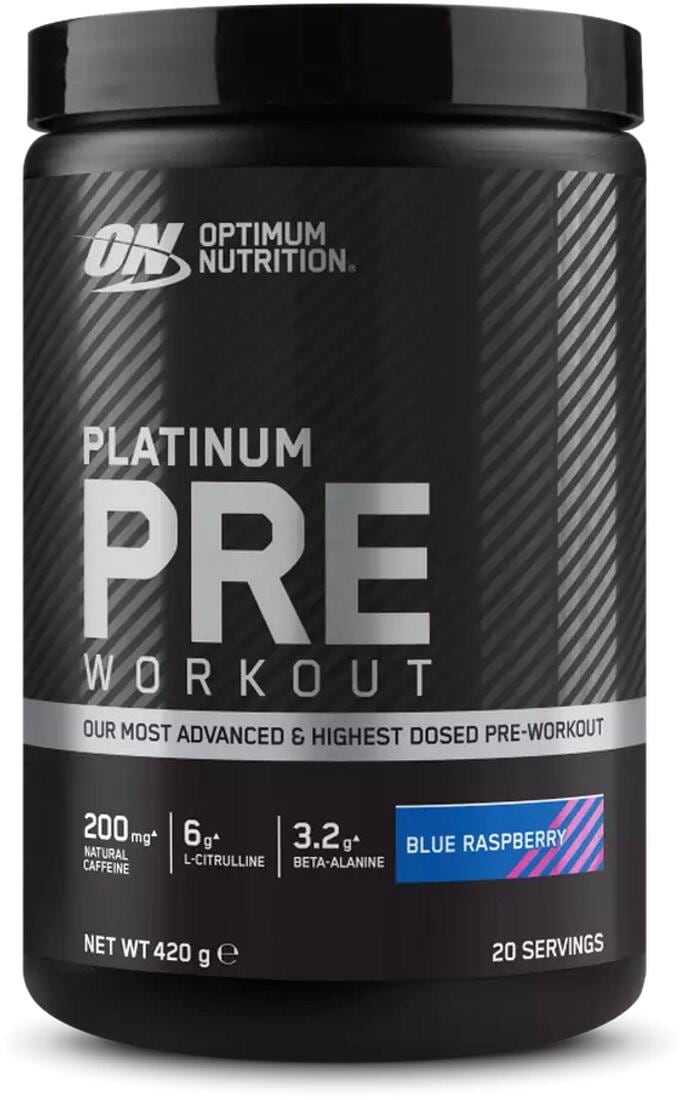 Optimum Nutrition Platinum Pre-workout, 420 g Dose, Blue Raspberry