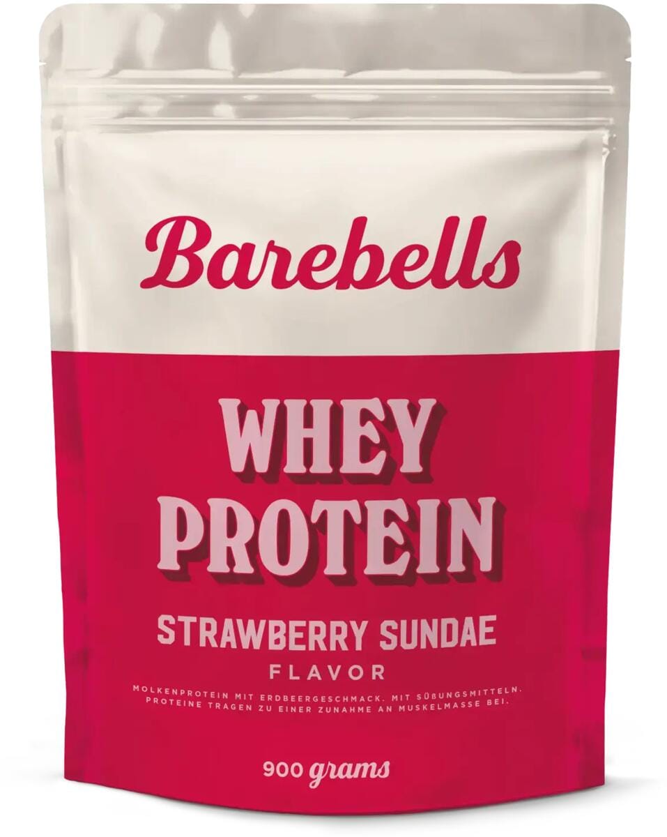 Barebells Whey Protein, 900 g Beutel, Strawberry Sundae