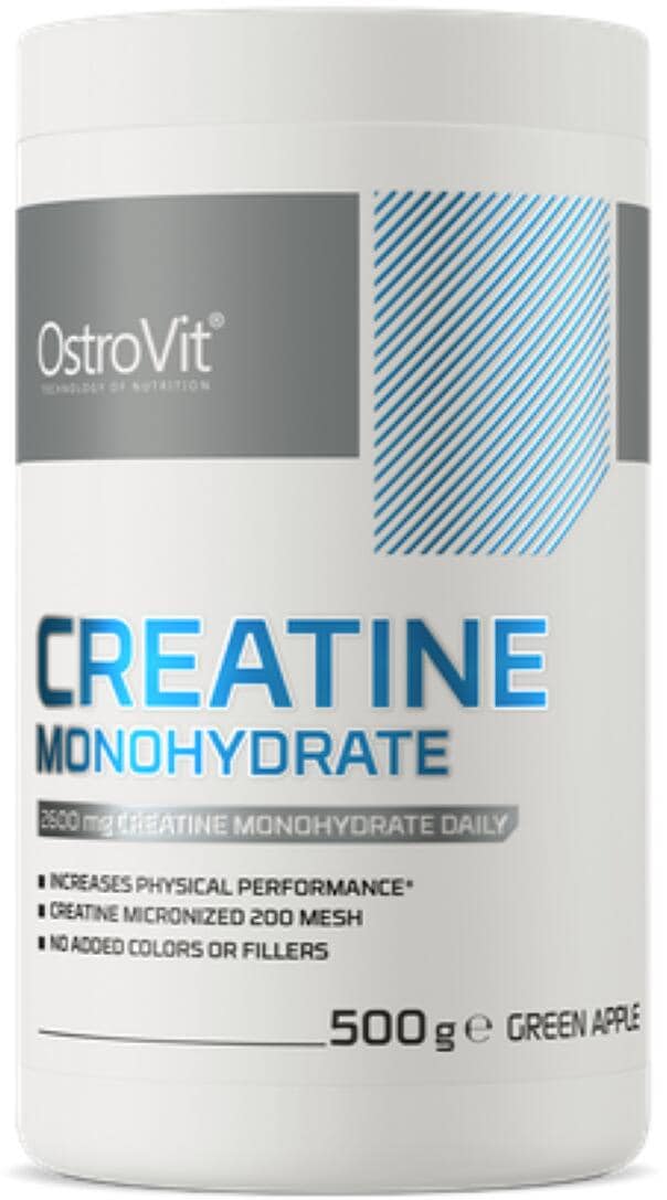 OstroVit Creatine Monohydrate, 500 g Dose, Green Apple