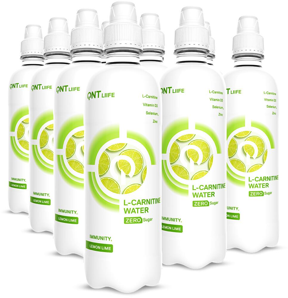 QNT L-Carnitine Water, 12 x 500 ml Flasche (inkl. 3,- Euro Pfand), Lemon-Lime