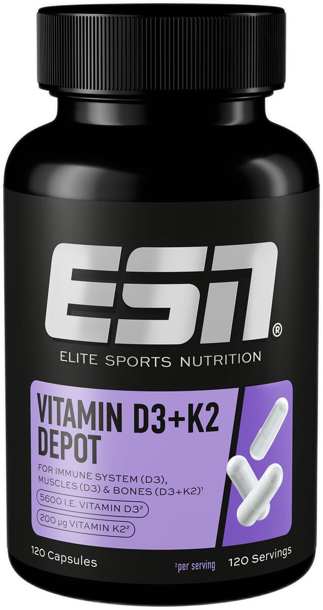 ESN Vitamin D3 + K2 Depot, 120 Kapseln