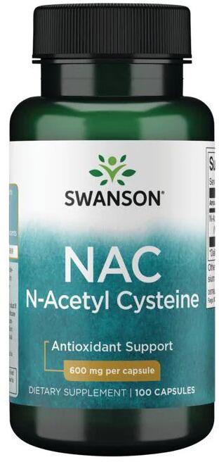 Swanson NAC NAcetyl Cysteine 600 mg, 100 Kapseln bei Metasport