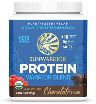 Sunwarrior Warrior Blend Protein, 375 g Dose, Chocolate