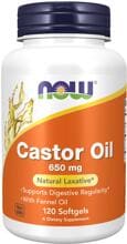 Now Foods Castor Oil 650 mg, 120 Softgels