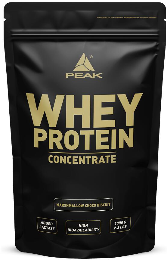 Peak Performance Whey Protein Concentrate, 900 g Beutel, Marshmallow Chocolate Biscuit (S’Mores)