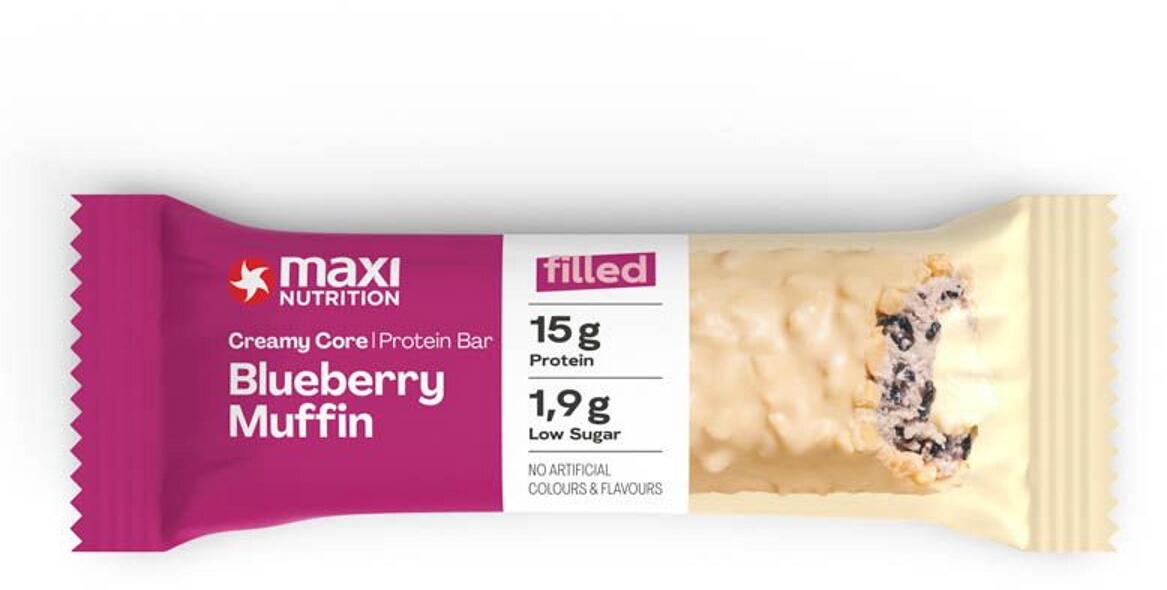 MaxiNutrition Creamy Core Protein Bar, 1 x 45 g Riegel, Blueberry Muffin