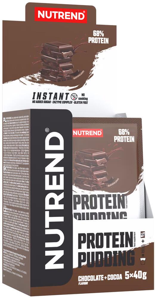 Nutrend Protein Pudding, 5 × 40 g Beutel, Chocolate & Cocoa