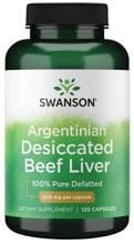 Swanson Argentinian Desiccated Beef Liver 500 mg, 120 Kapseln
