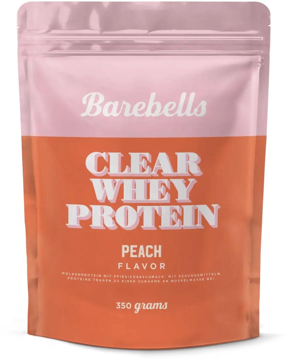 Barebells Clear Whey Protein, 350 g Beutel, Peach