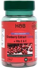 Holland & Barrett High Strength Cranberry Extract - 400 mg + Vits C & E, 60 Tabletten