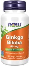 Now Foods Ginkgo Biloba, 60 mg, Kapseln