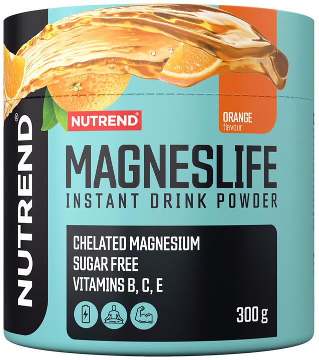 Nutrend Magneslife Instant Magnesium Drink Pulver, 300 g Dose, Orange