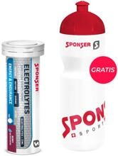 Sponser Electrolytes Brause-Tabs – inkl. GRATIS Trinkflasche (Farbe zufällig), 10 Tabs