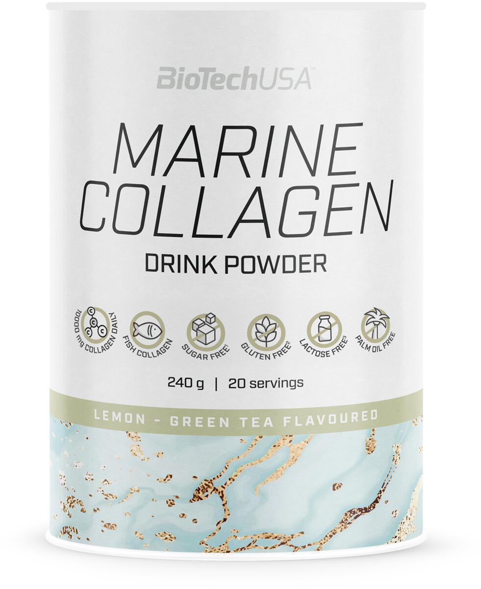 BioTech USA Marine Collagen, 240 g Dose, Lemon - Green Tea