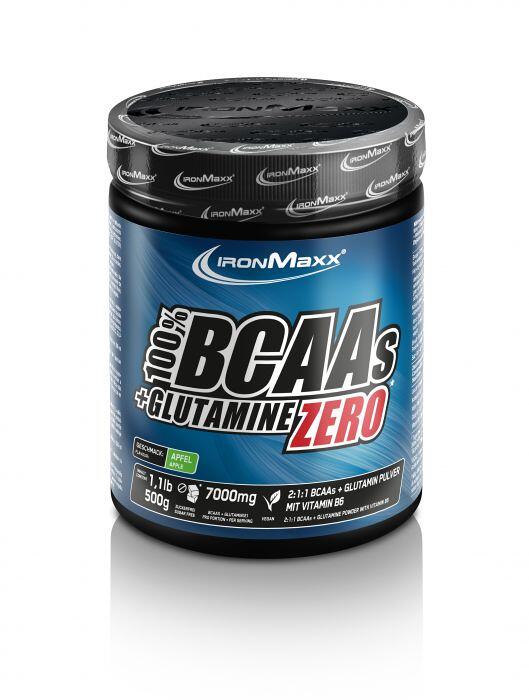IronMaxx 100 BCAAS + Glutamine Zero, 500g Dose, Apfel bei Metasport