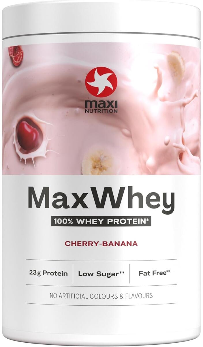 MaxiNutrition MaxWhey 100% Whey Protein, 420 g Dose, Cherry-Banana