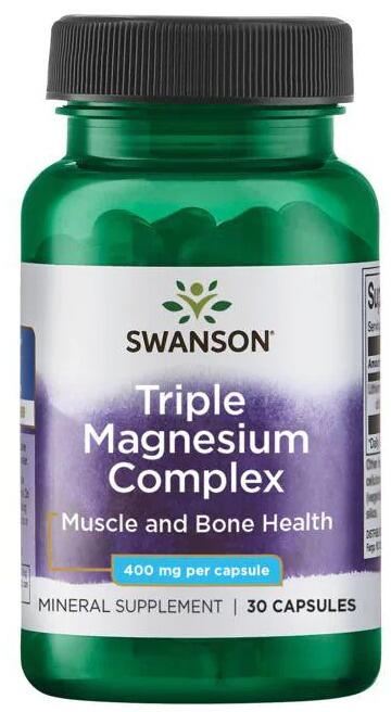 Swanson Triple Magnesium Complex 400 mg, 30 Kapseln