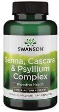 Swanson Senna, Cascara & Psyllium Complex, 90 Kapseln