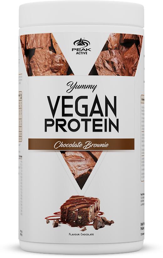 Peak Yummy Vegan Protein, 450 g Dose, Chocolate Brownie