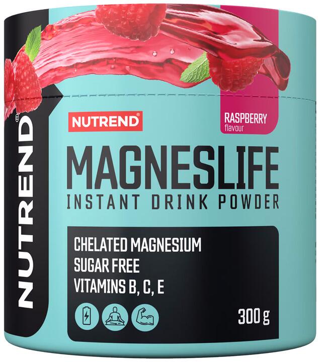 Nutrend Magneslife Instant Magnesium Drink Pulver, 300 g Dose, Raspberry
