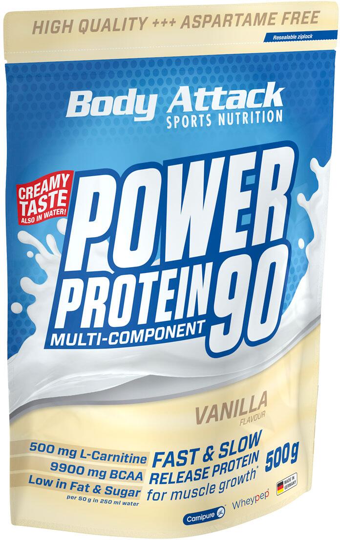 Body Attack Power Protein 90, 500 g Beutel, Vanilla