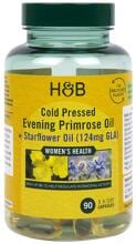 Holland & Barrett Cold Pressed Evening Primrose Oil + Starflower Oil, 90 Kapseln