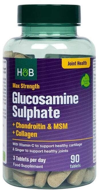 Holland & Barrett Max Strength Glucosamine & Chondroitin, 90 Tabletten