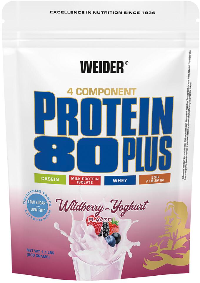 Joe Weider Protein 80 Plus, 500 g Beutel, Wildberry-Yoghurt