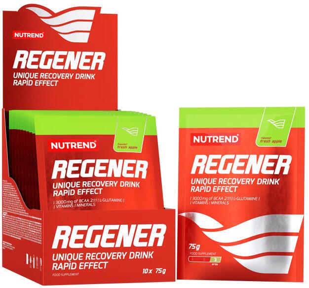 Nutrend Regener, 10 × 75 g Beutel, Fresh Apple