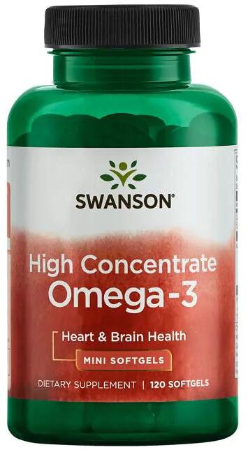 Swanson High Concentrate Omega 3, 120 Kapseln