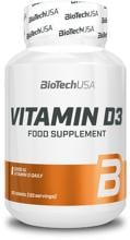 BioTech USA Vitamin D3, 120 Tabletten Dose