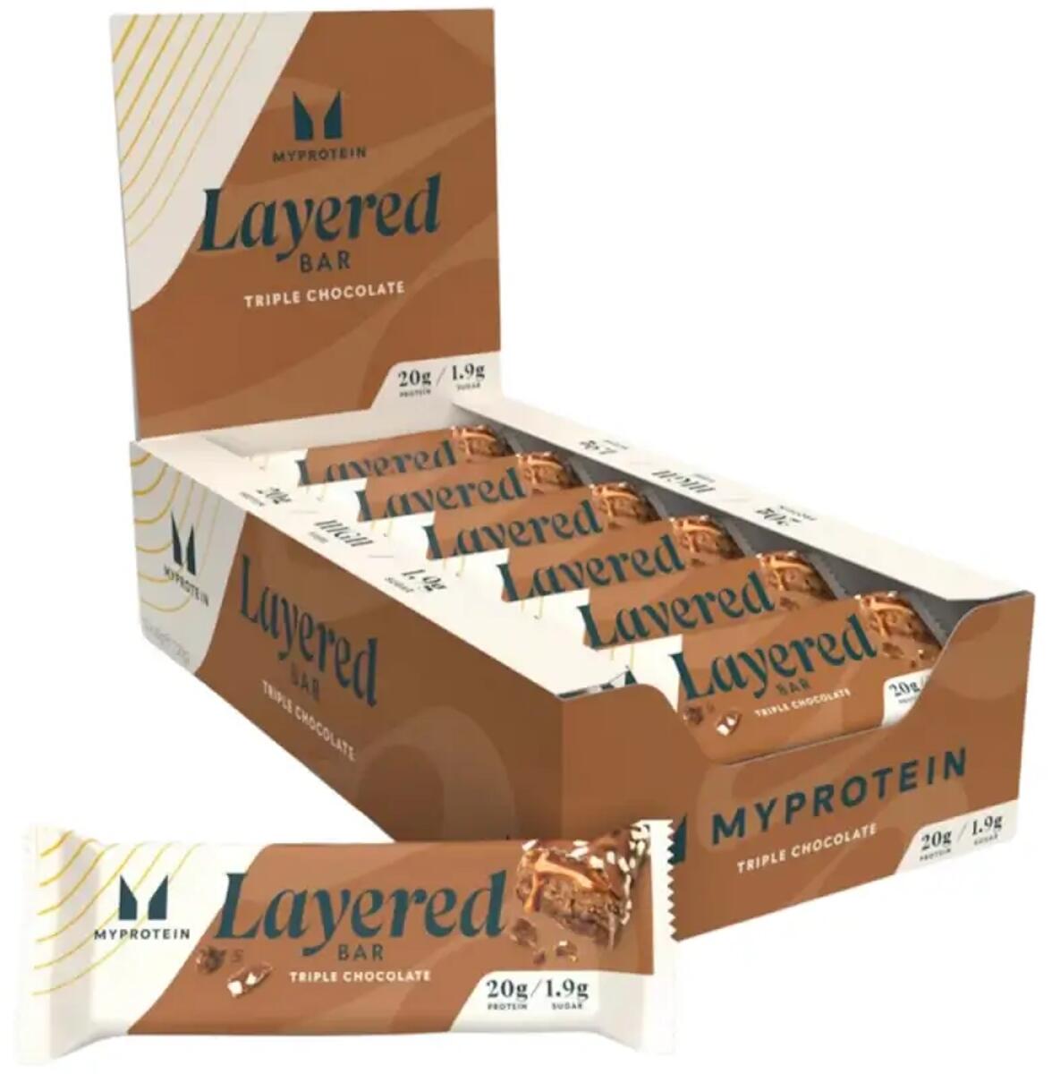 MyProtein 6 Layer Proteinriegel, 12 x 60 g, Triple Chocolate Fudge