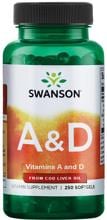 Swanson Vitamin A & D, 250 Softgels