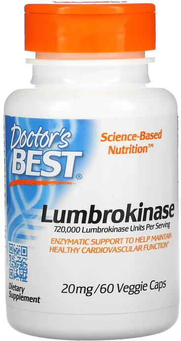Doctors Best Lumbrokinase - 20 mg, 60 Kapseln