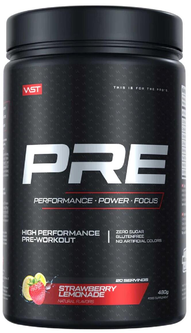 VAST Pre Workout-Booster, 490 g Dose, Strawberry Lemonade