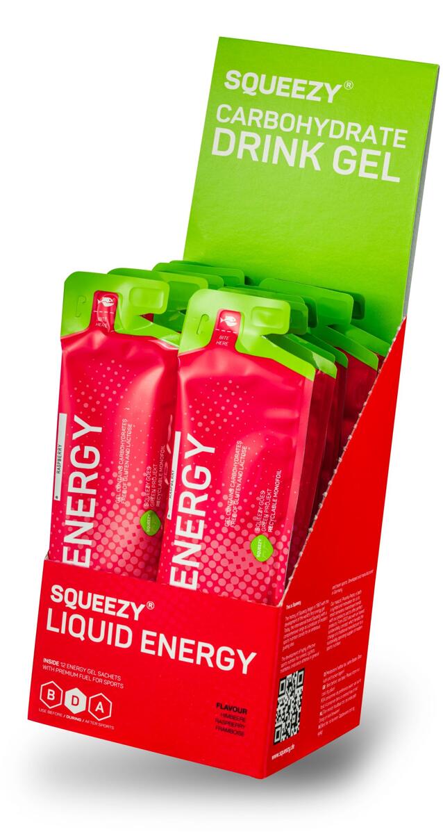 Squeezy Liquid Energy Gel, 12 x 60 ml Beutel, Watermelon