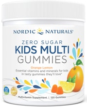 Nordic Naturals Kids Multi Zero Sugar, 120 Fruchtgummis, Orange Lemon