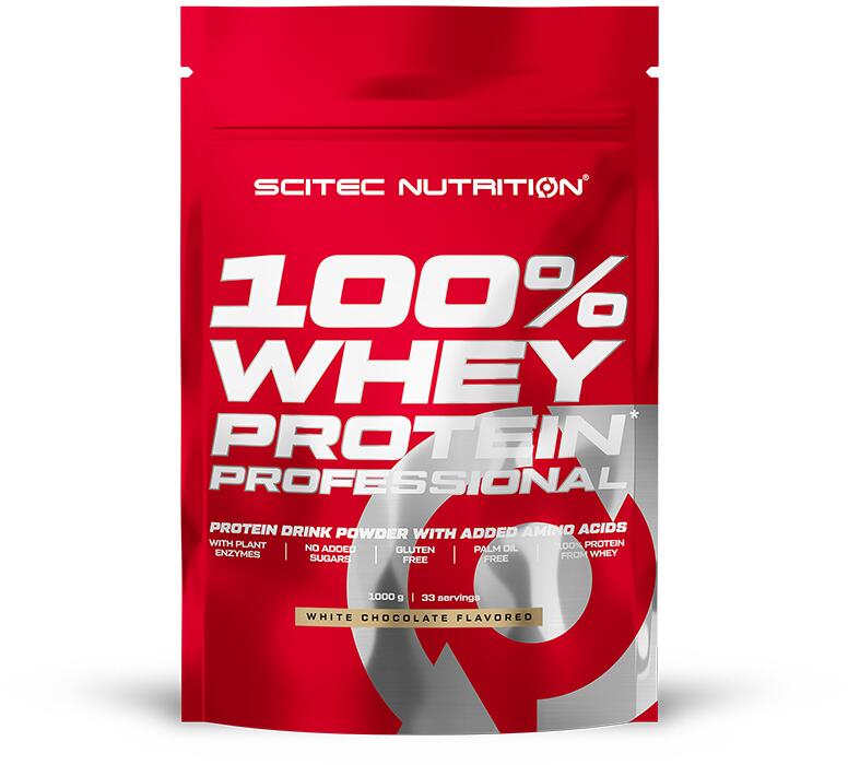 Scitec Nutrition 100% Whey Protein Professional, 1000 g Beutel, Weiße Schokolade