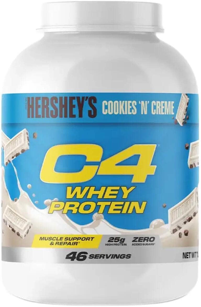 Cellucor C4 Whey Protein Powder, 1587 g Dose, Hersheys Cookies n Creme