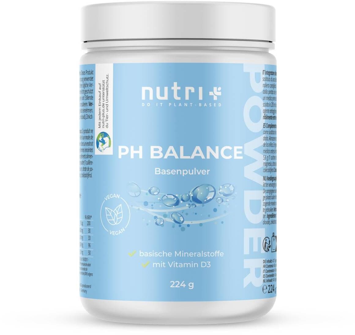 nutri+ PH-Balance Basenpulver, 224 g Dose