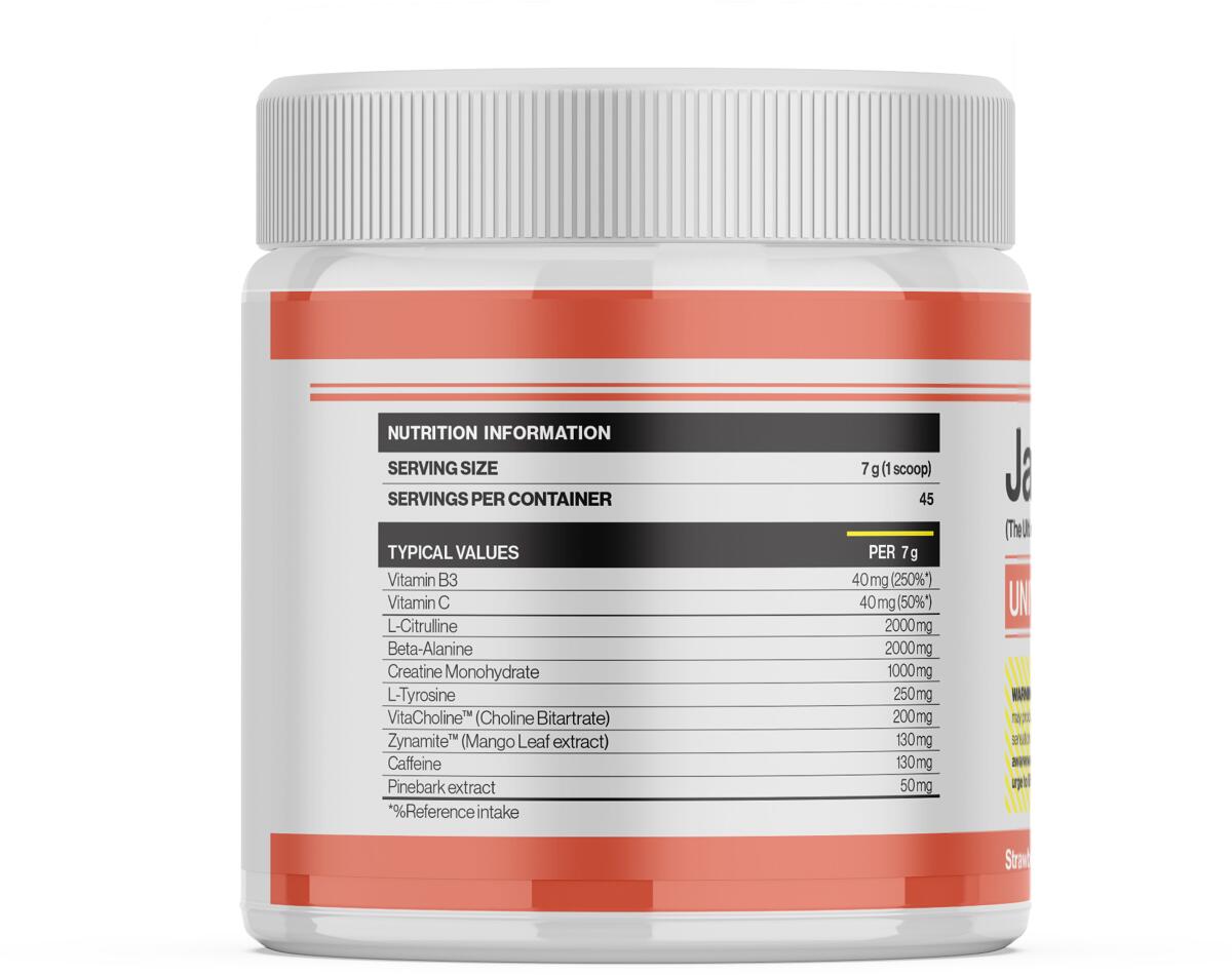 USP Laps Jacked Advanced Pre-workout, 315 g Dose, Strawberry Vanilla
