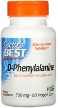 Doctors Best D-Phenylalanine - 500 mg, 60 Kapseln