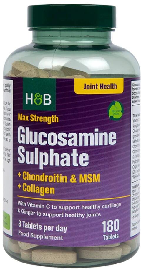 Holland & Barrett Max Strength Glucosamine & Chondroitin, 180 Tabletten