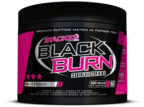 Stacker2 Black Burn - Micronized, 300 g Dose, Fruit Punch